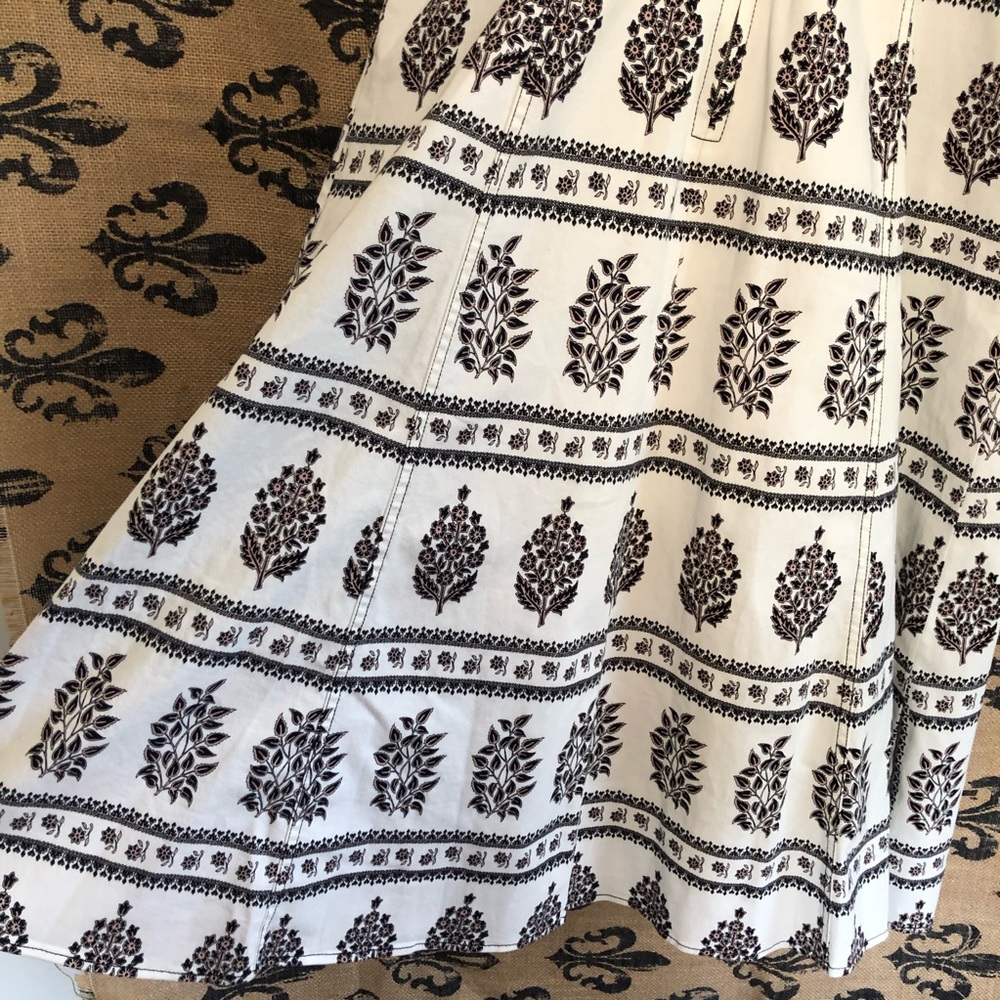 Anthropologie Black and White Midi Dress - Picture 5 of 6